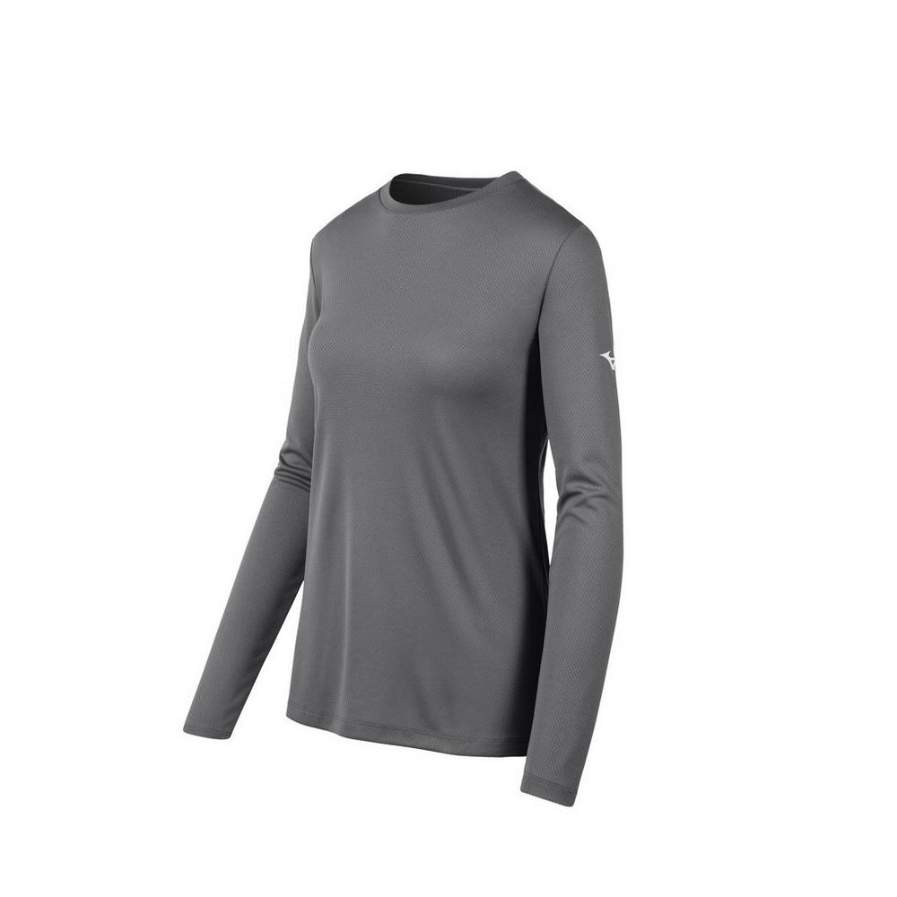 Mizuno Women's Long Sleeve T-Shirts Grey (530044-DLA)